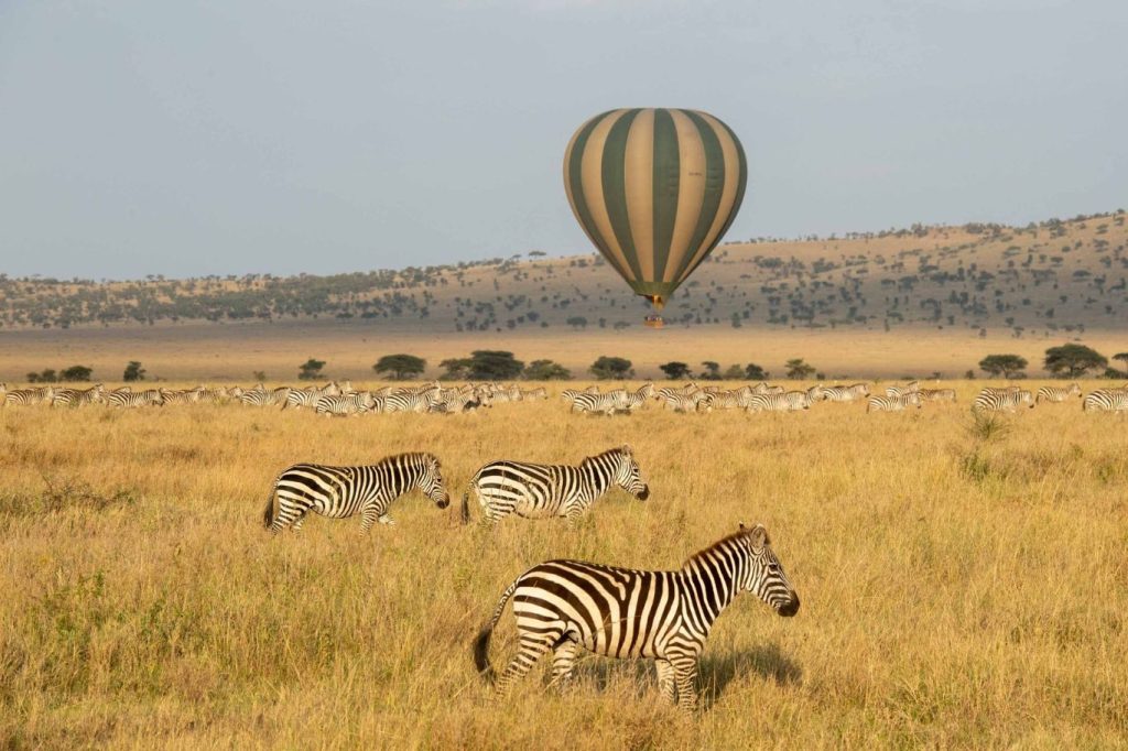 Safari en globo aerostático en Lake Masek Tented Lodge